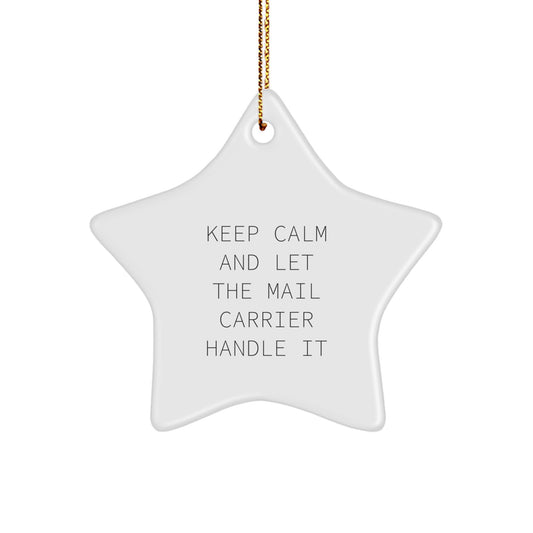 Funny Mail Carrier Star Ornament Gifts from Men for Christmas Unique - Image 1