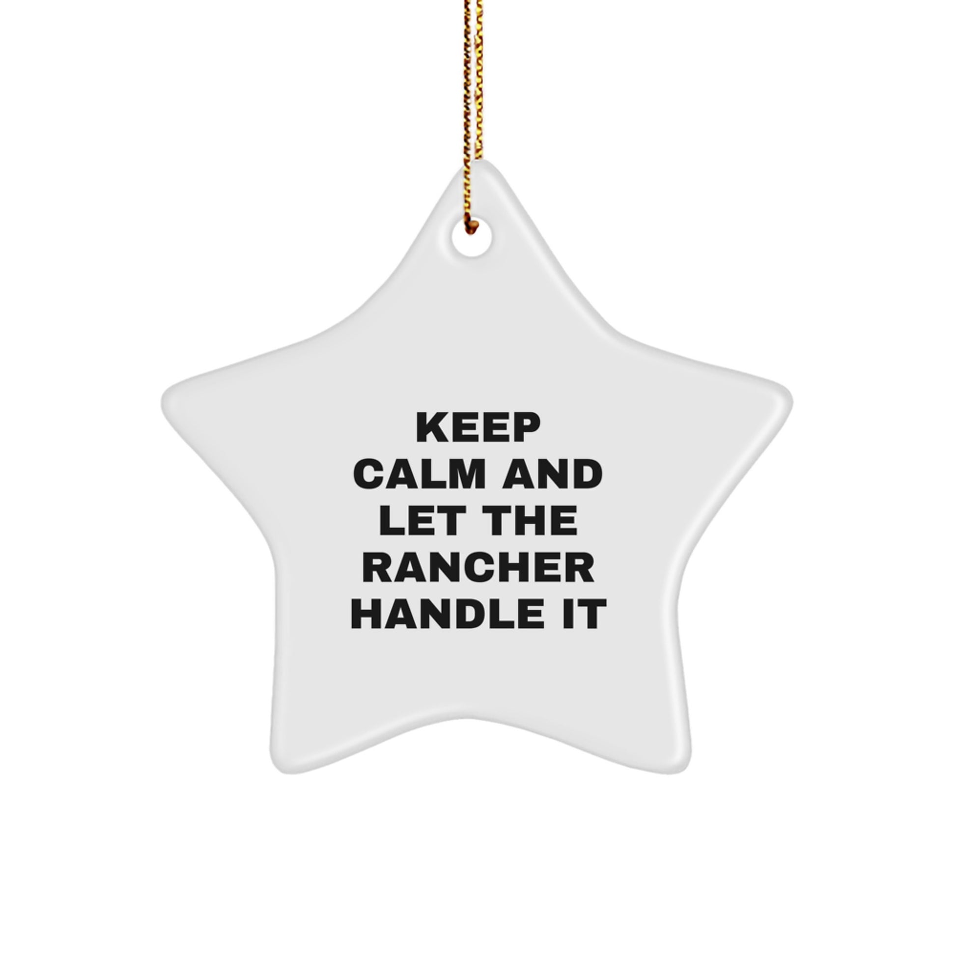 Funny Rancher Star Ornament Gifts for Men from Friends to Enjoy Christmas - Image 1