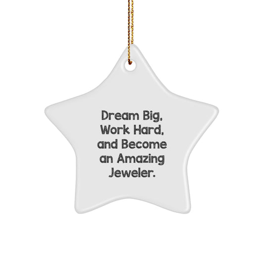 Funny Inspirational Gifts from Friends or Family to Amazing Jeweler Star Ornament for Christmas Unique Jeweler Gifts - Image 1