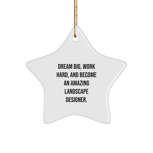 Funny Landscape Designer Gifts from Friends - Star Ornament, Inspirational Quotes for Christmas Unique Gifts for Women - Image 1