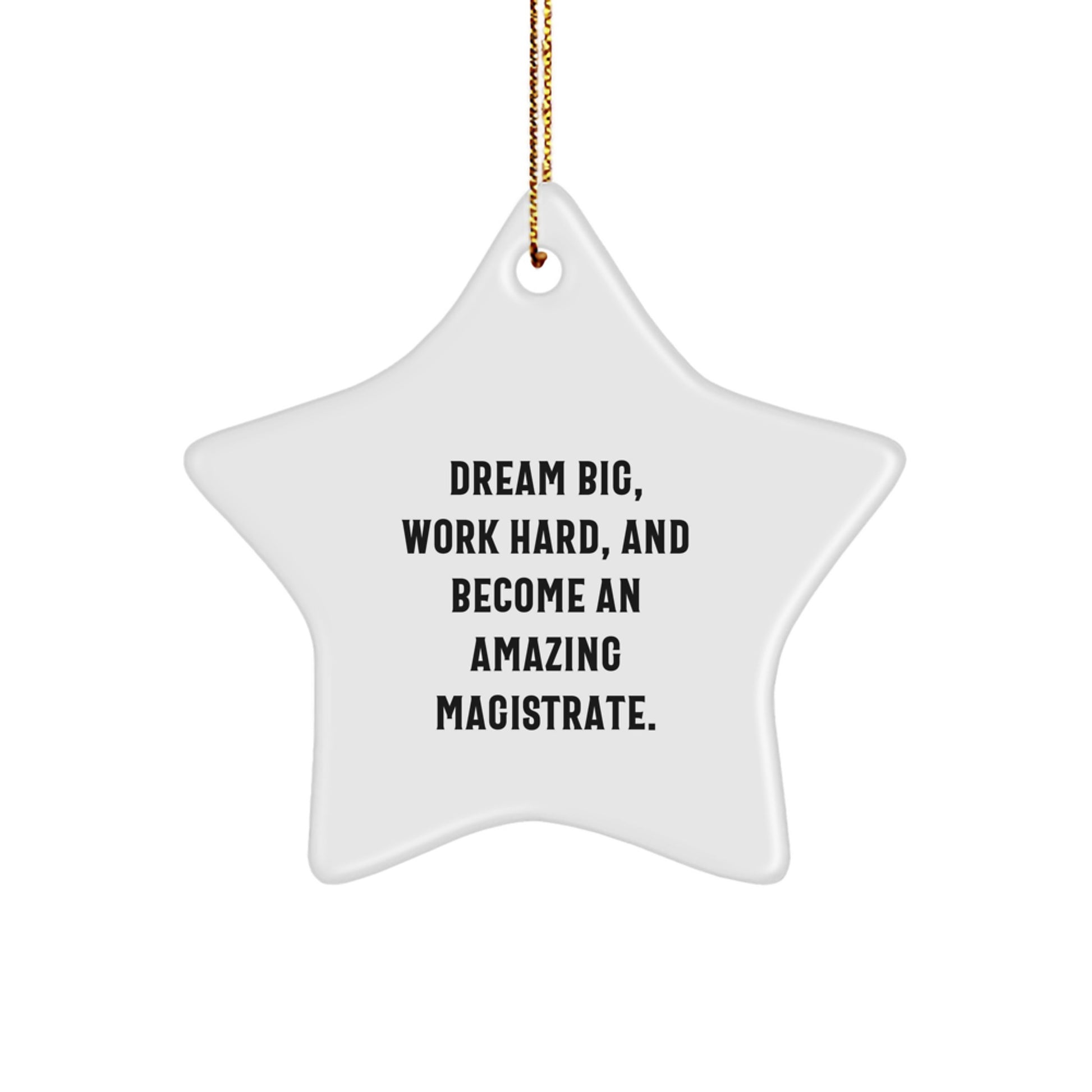 Magistrate Gifts from Friends Inspiring Work Ethic Star Ornament for Christmas Unique Gift Ideas - Image 1