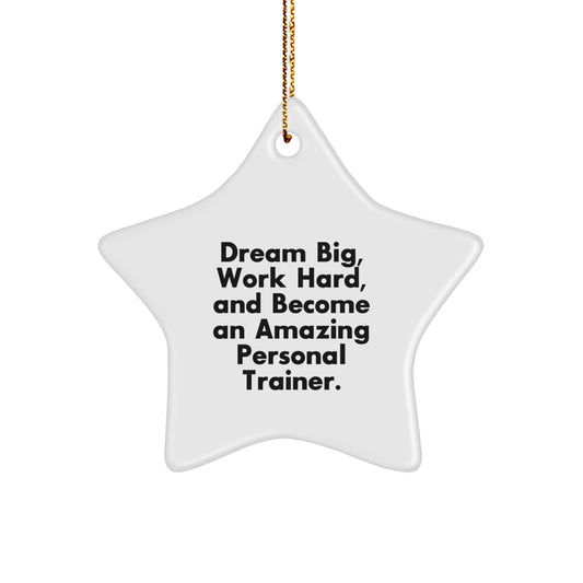 Personal Trainer Star Ornament - Inspirational Gifts from Family to Friends - Star Ornament for Christmas Unique Gifts - Image 1