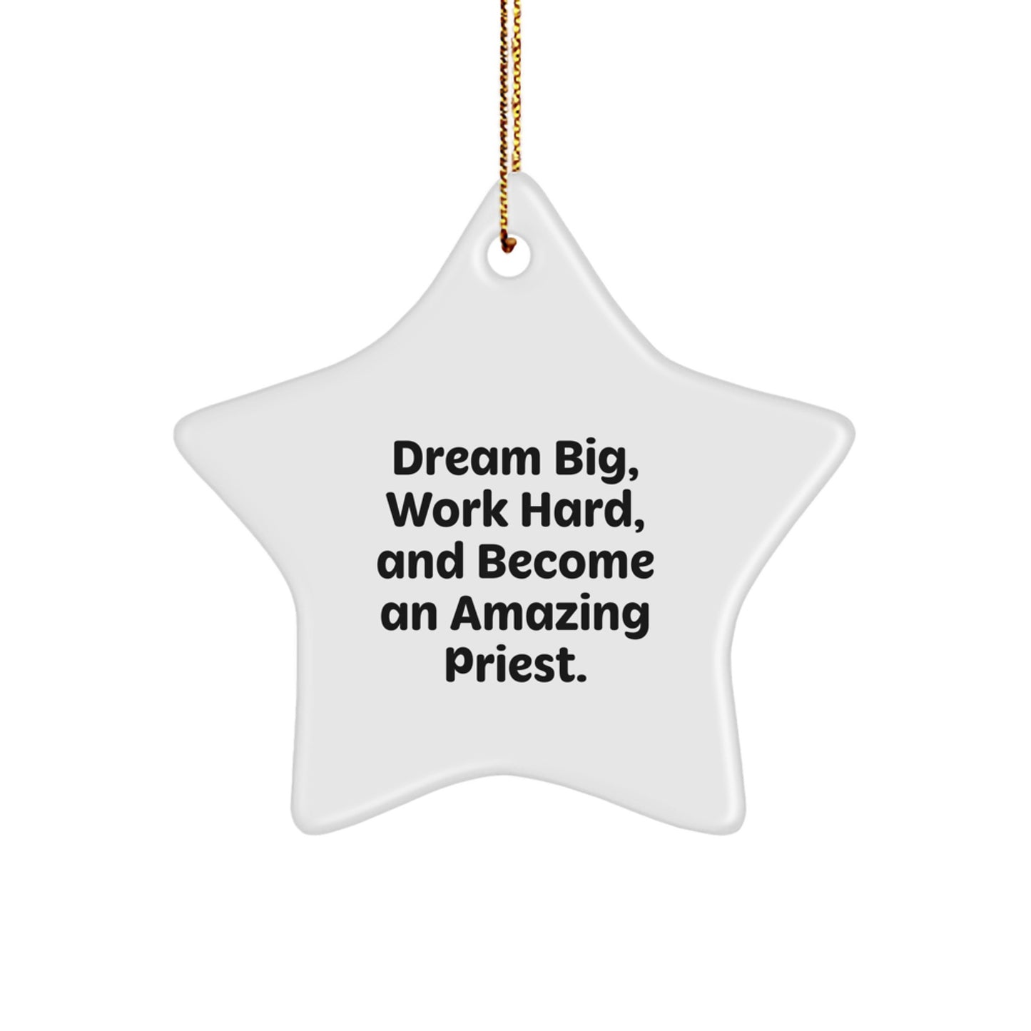 Funny Priest Christmas Star Ornament Gifts from Men to Inspire Dreams - Image 1