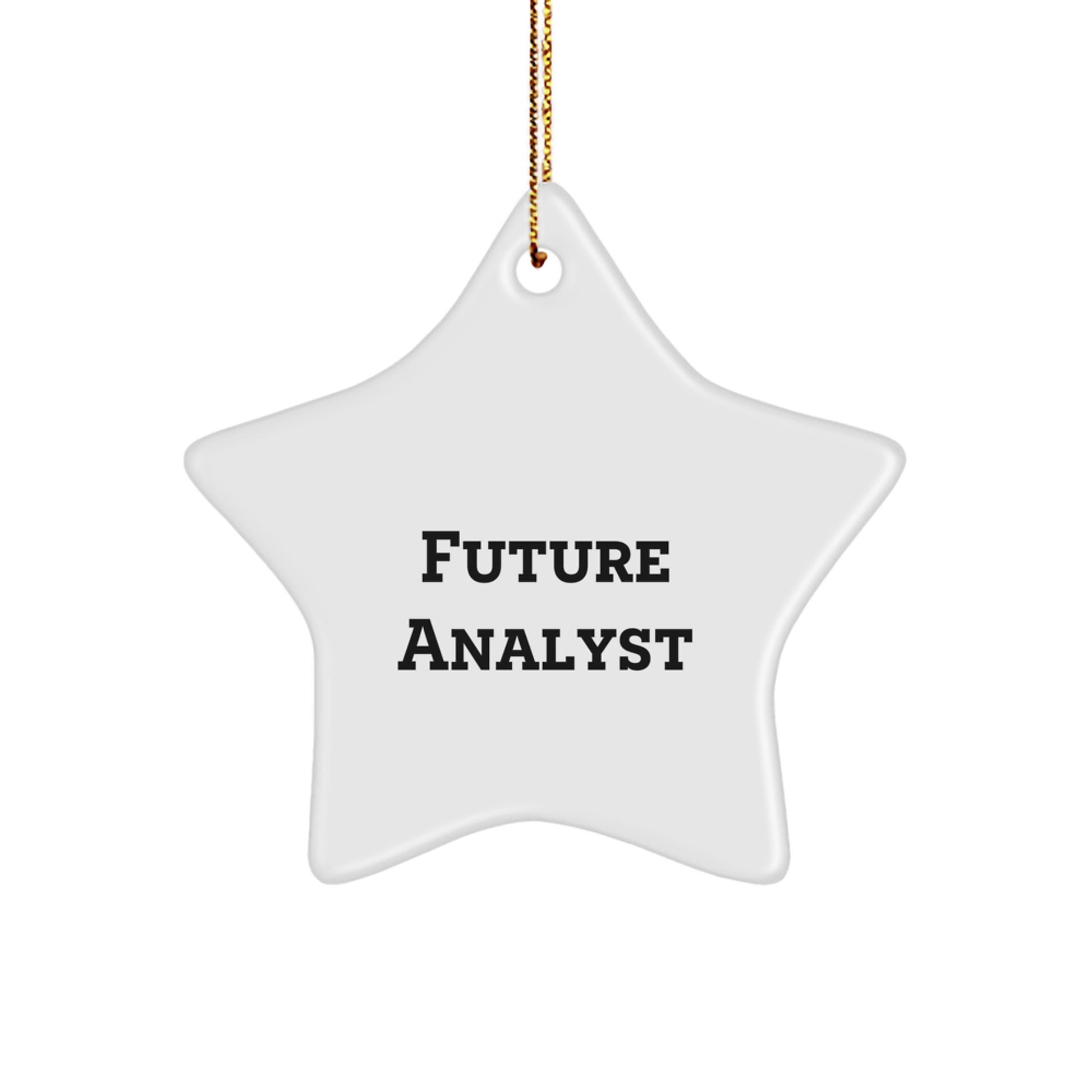 Funny Future Analyst Star Ornament, Gifts from Friends, Gifts for Future Analyst, Christmas Unique Gifts - Image 1