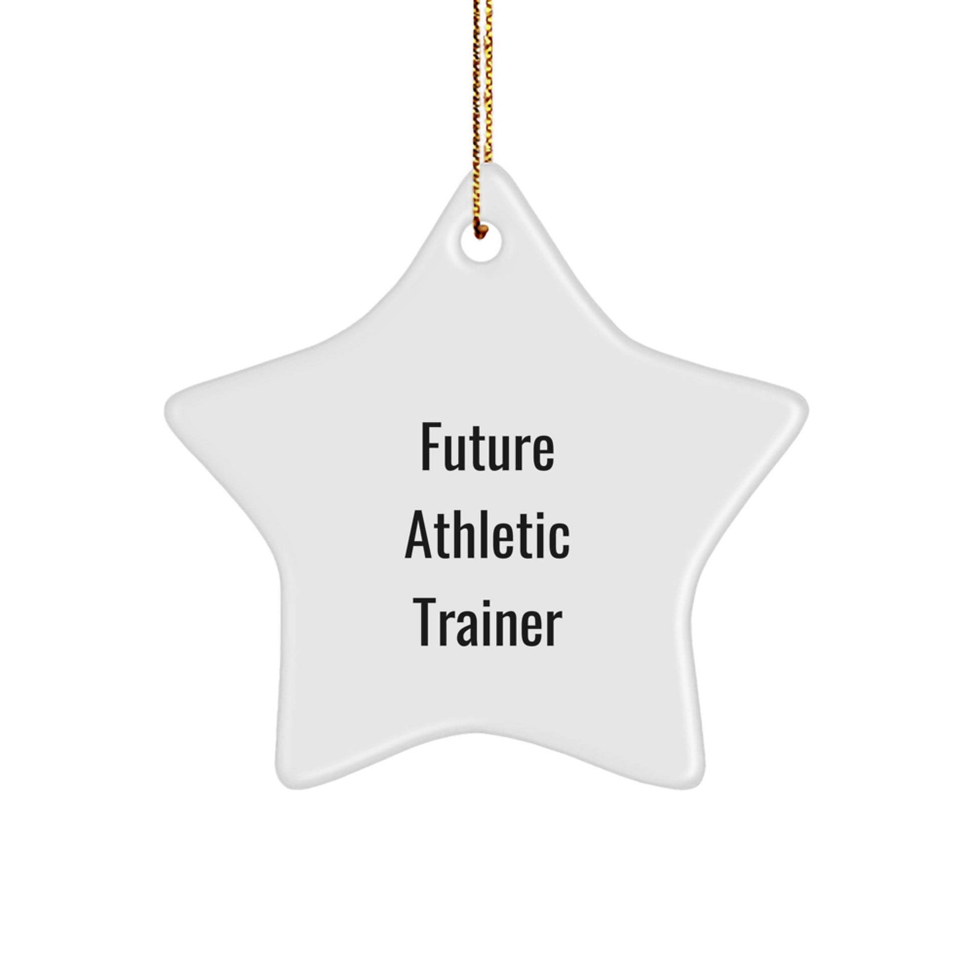 Funny Quote Future Athletic Trainer Star Ornament Gifts from Friends for Christmas Decor - Image 1