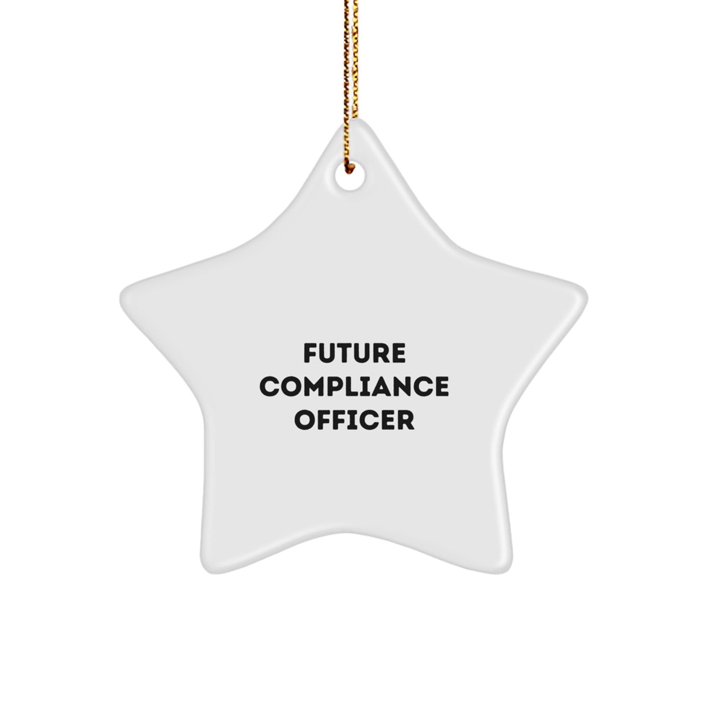 Funny Future Compliance Officer Christmas Unique Gift, Star Ornament, 'May the Code Be with You' Quote, Gifts from Friends for Compliance Officer, Perfect for Office Decor - Image 1