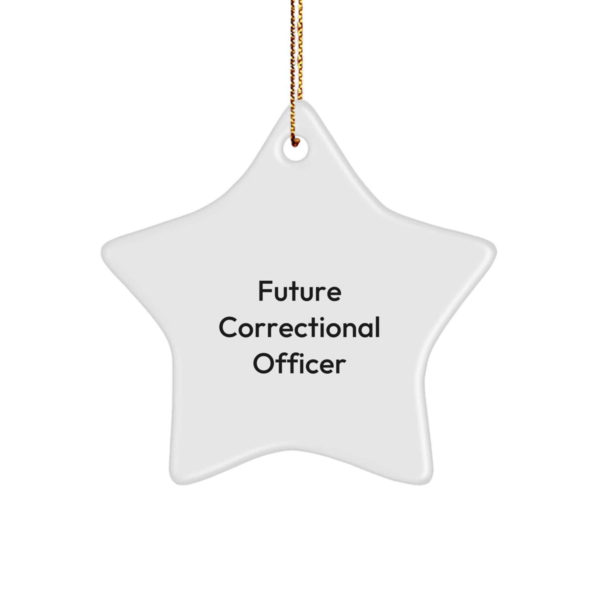 Funny Future Correctional Officer Christmas Star Ornament, Gifts from Friends, Correctional Officer Gifts for Men, Unique Christmas Unique Gifts - Image 1