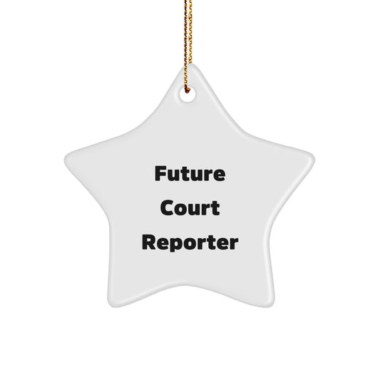Funny Future Court Reporter Star Ornament Gifts from Family for Court Reporter Christmas Unique Gifts - Image 1