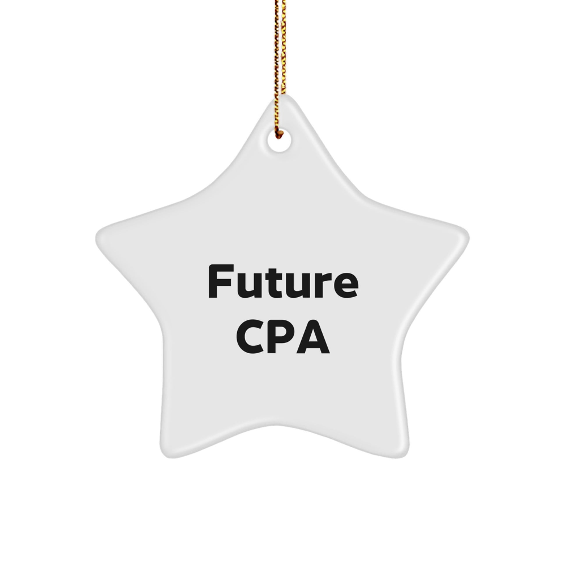 Funny CPA Quotes, Future CPA Star Ornament, Gifts from Friends, Christmas Unique Gifts for CPA Exams - Image 1