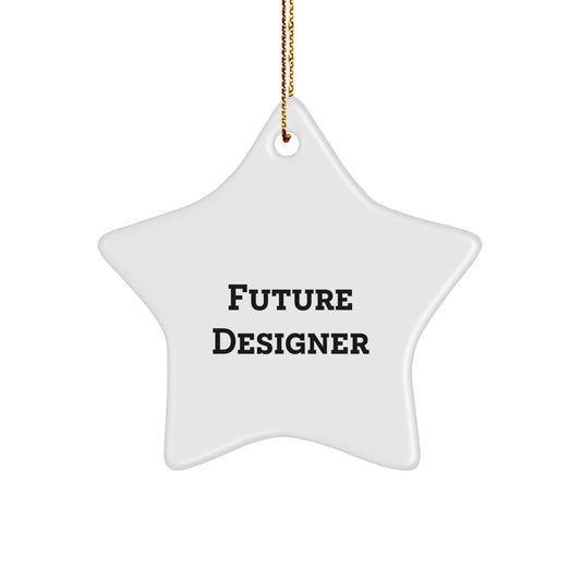 Funny Future Designer Star Ornament Gifts from Men to Coworkers, Unique Christmas Decorations - Image 1