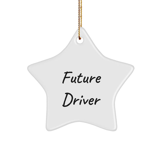 Funny Future Driver Gifts for Him, Star Ornament for Driver Enthusiast, Inspirational Christmas Unique Gift from Friends - Image 1