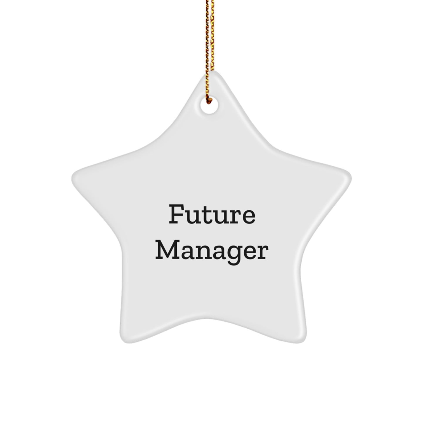 Funny Manager Gifts from Friends for Future Manager Christmas Star Ornament, Inspirational Quote, Durable MDF Material, High-Gloss Finish, Gift for Manager, Manager Star Ornament - Image 1