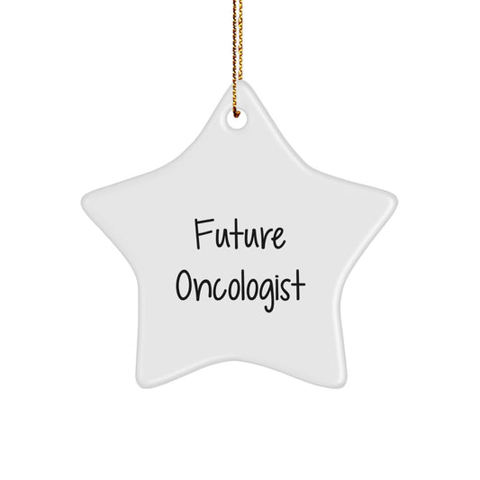 Oncologist Gifts from Friends - Funny Future Oncologist Star Ornament, White Color, Christmas Unique Gifts for Oncologist - Image 1