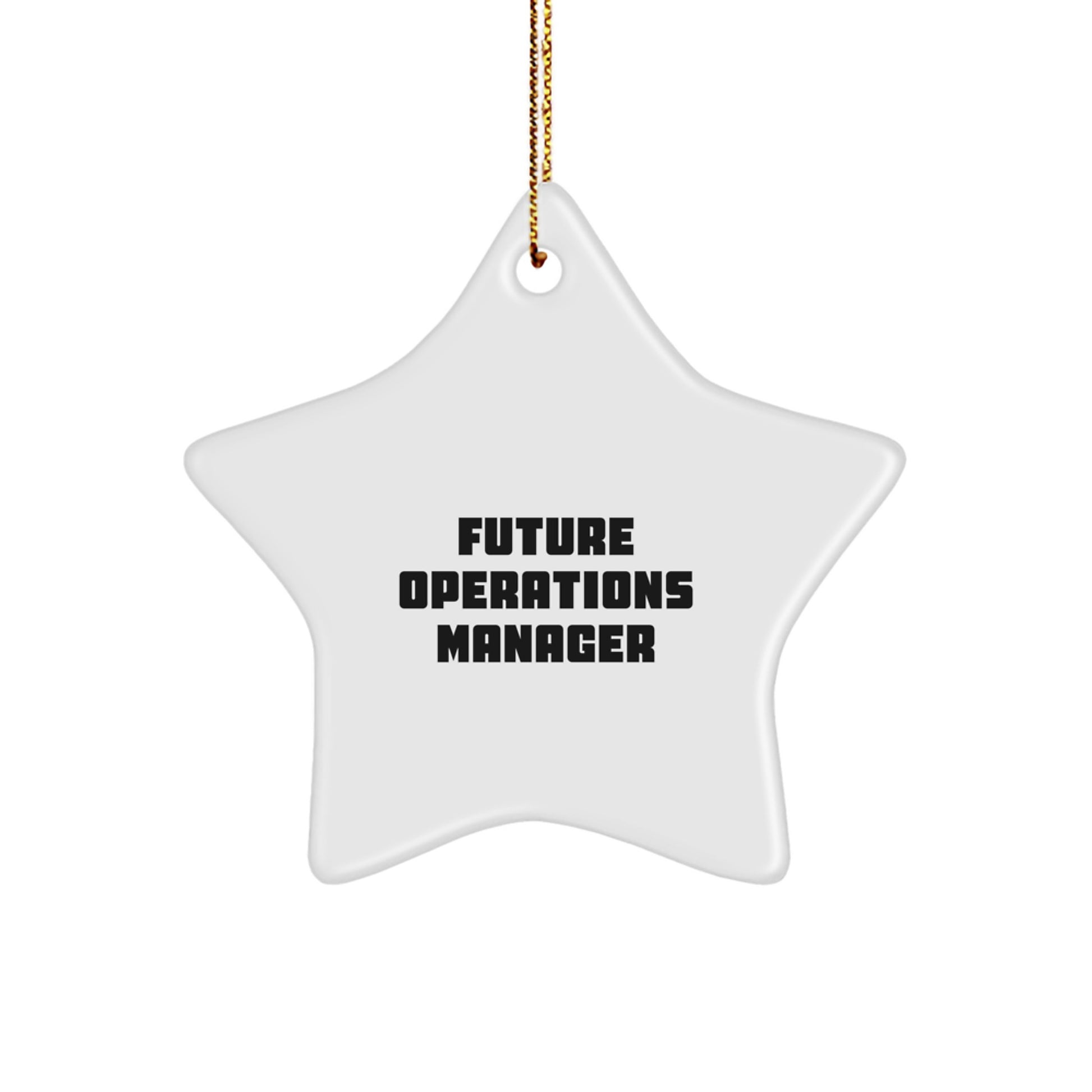 Funny Future Operations Manager Star Ornament, Gifts from Coworkers to Operations Manager, Christmas Unique Gifts - Image 1