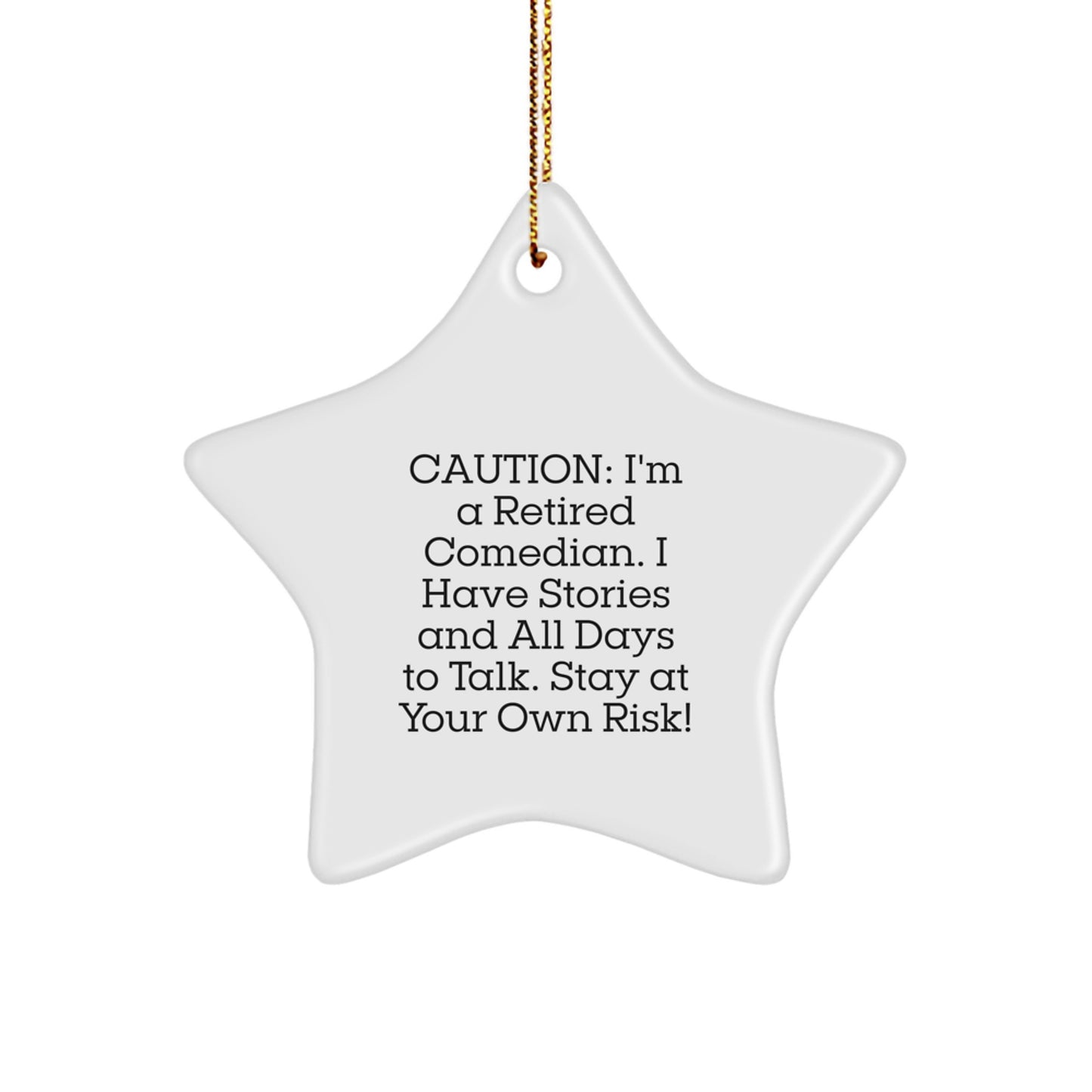 Funny Comedian Star Ornament Gifts from Friends, Comedian Christmas Unique Gifts for Comedian Fans, Comedian Humor Star - Image 1