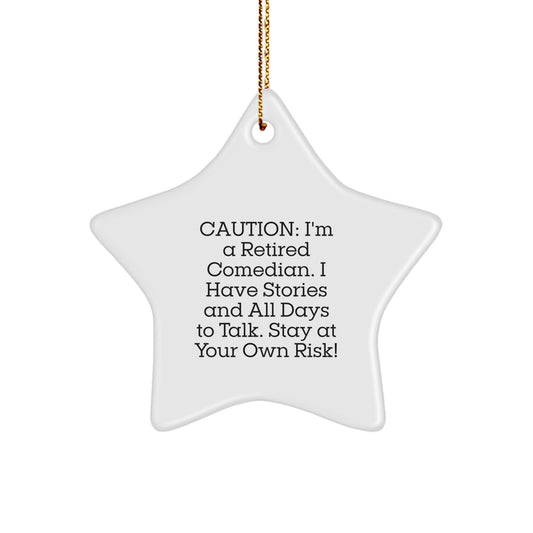 Funny Comedian Star Ornament Gifts from Friends, Comedian Christmas Unique Gifts for Comedian Fans, Comedian Humor Star - Image 1