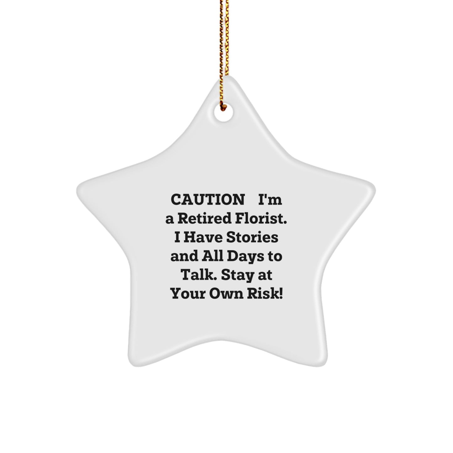 Funny Florist Gifts from Friends - White Star Ornament for Florist Men, Women, Family, Coworkers at Christmas - Image 1
