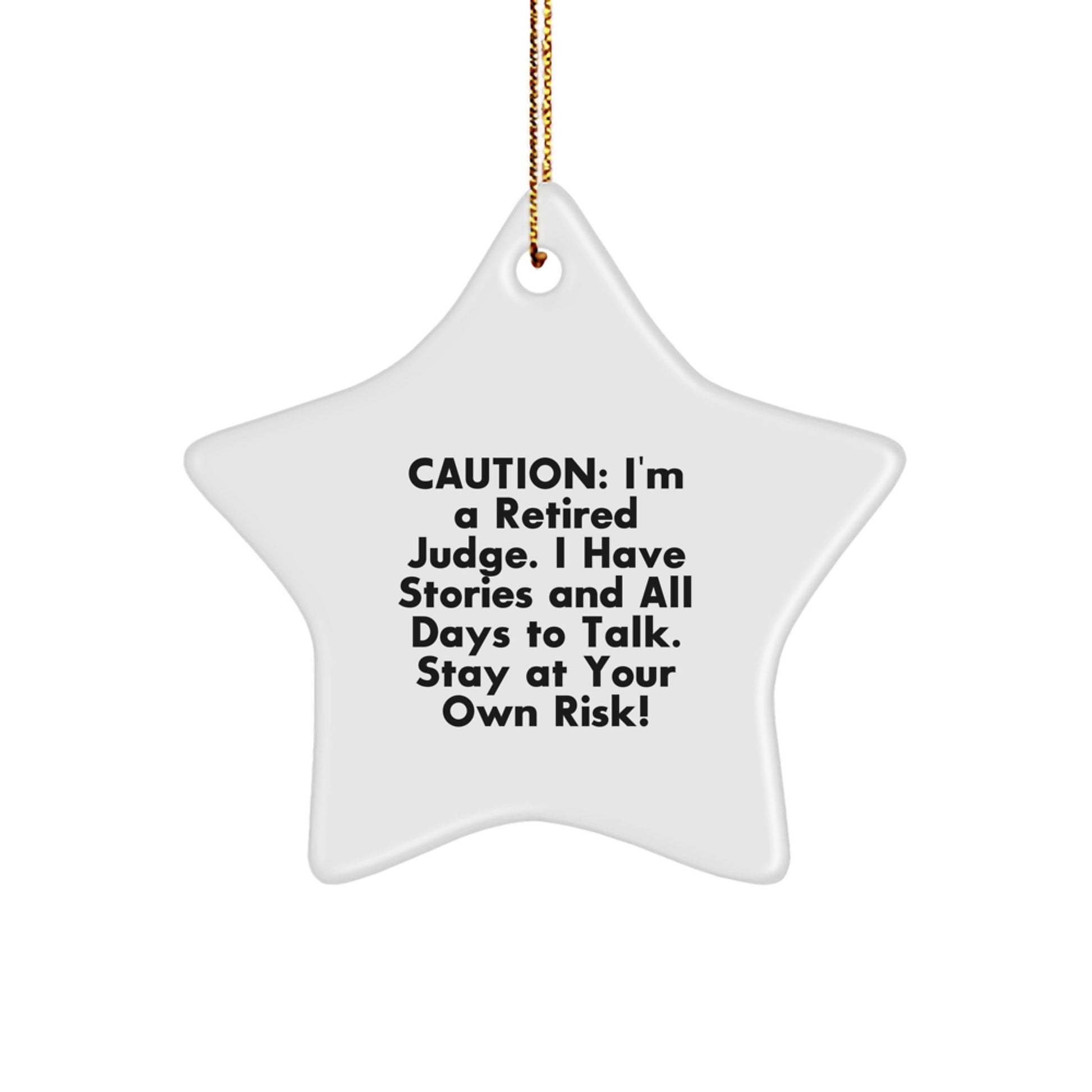 Funny Judge Star Ornament Gifts from Friends for Men on Christmas Unique - Image 1