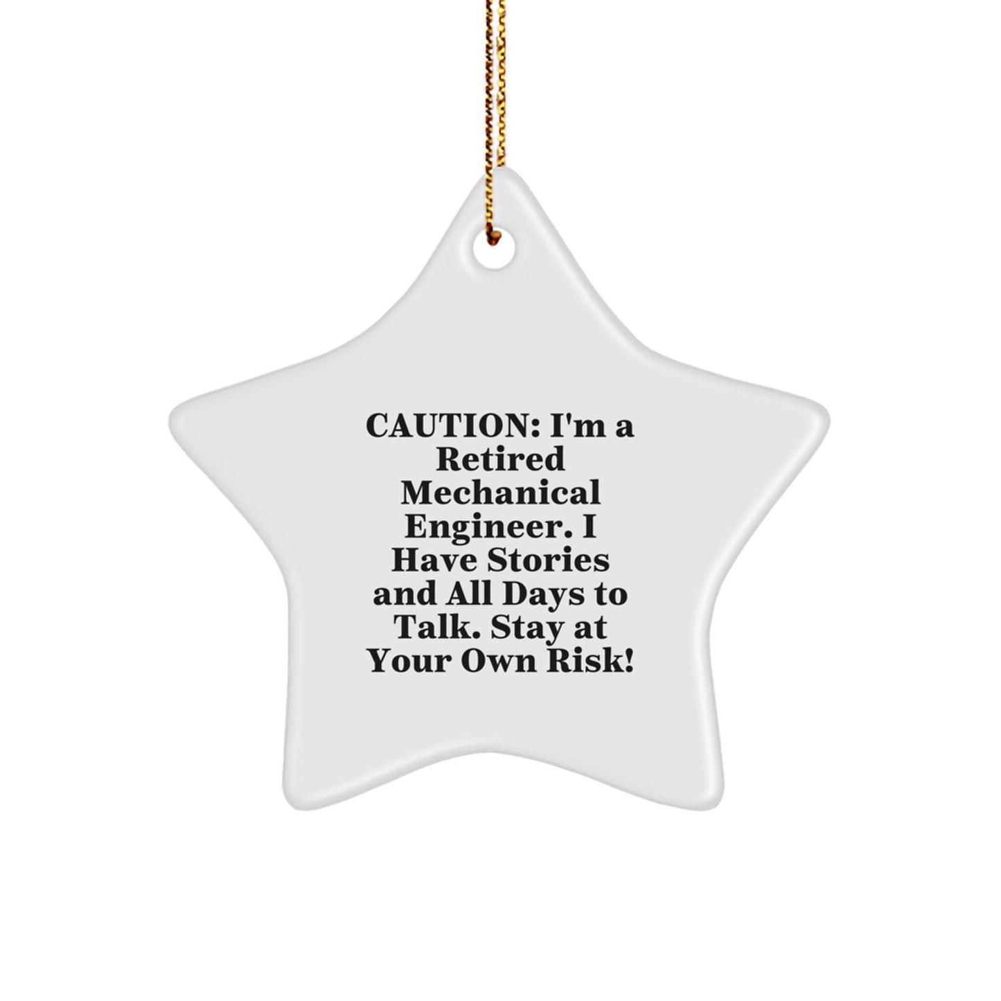 Funny Mechanical Engineer Gifts from Friends - Star Ornament for Men, Women, Coworkers, or Family at Christmas - Image 1