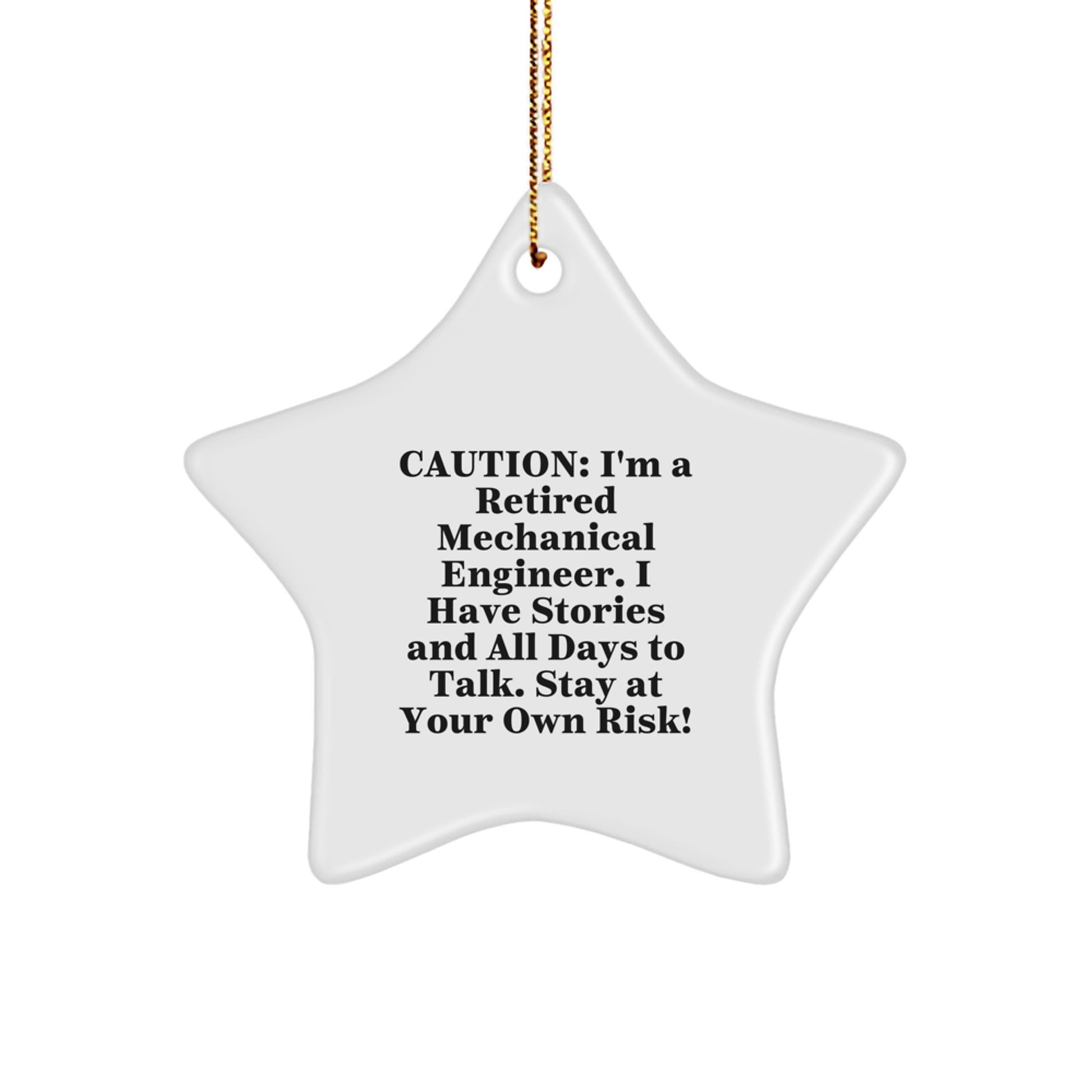 Funny Mechanical Engineer Gifts from Friends - Star Ornament for Men, Women, Coworkers, or Family at Christmas - Image 1