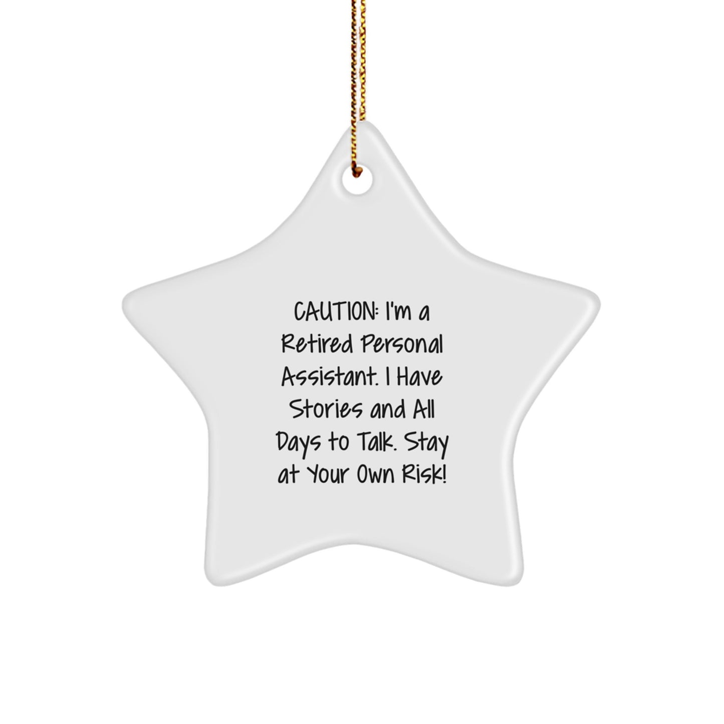 Fun Star Ornament for Personal Assistant Gifts, Funny Quote, Christmas Unique Gifts from Friends, Coworkers, Family - Image 1