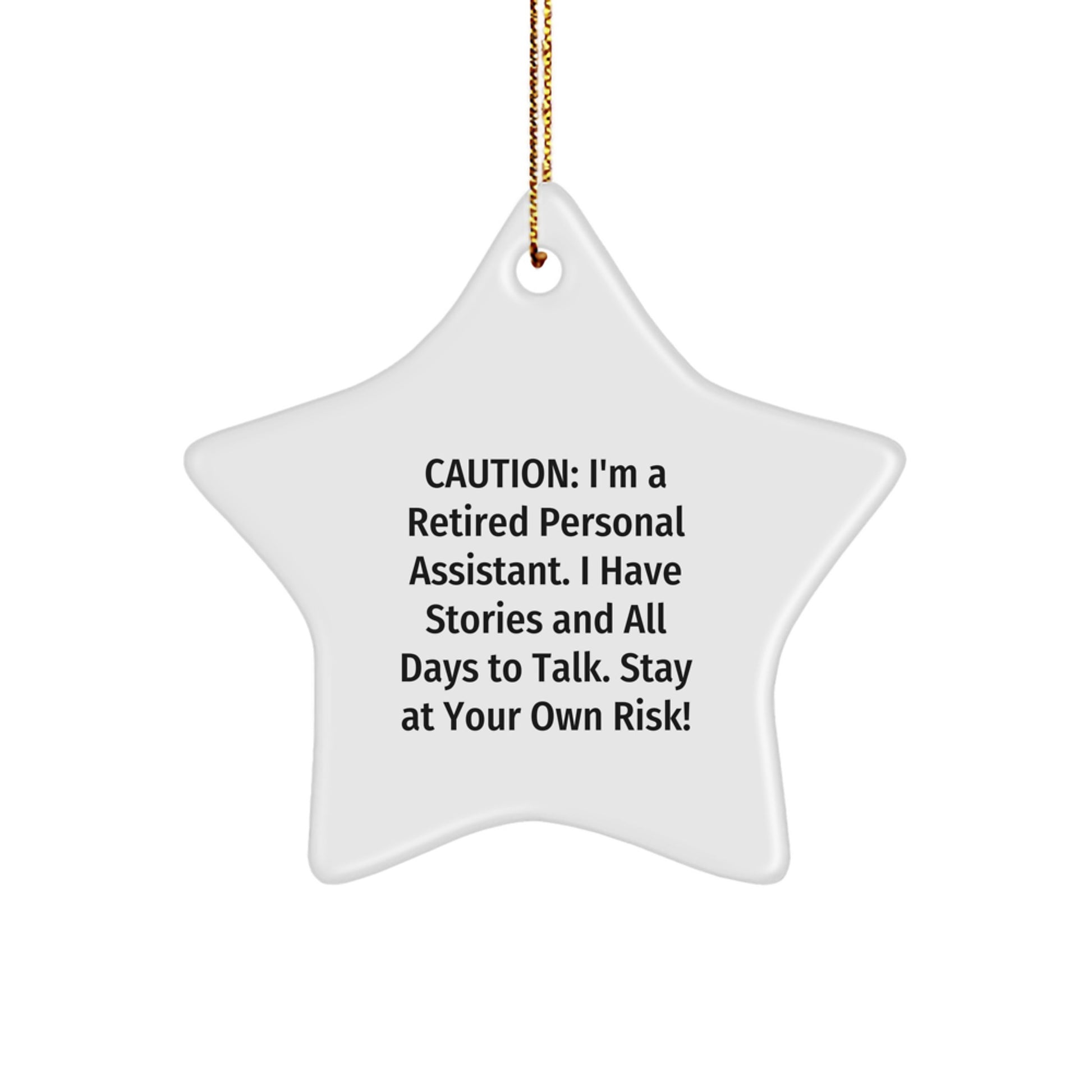 Funny Personal Assistant Gifts from Men to Women, Star Ornament for Christmas Unique Gifts for Family and Friends - Image 1