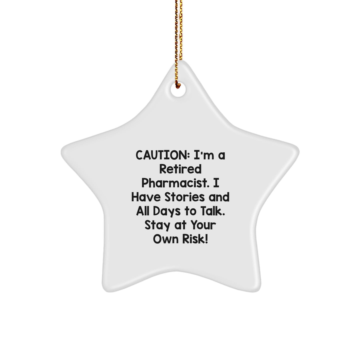 Funny Star Ornament for Pharmacist Friends Christmas Unique Gifts from Coworkers - Image 1
