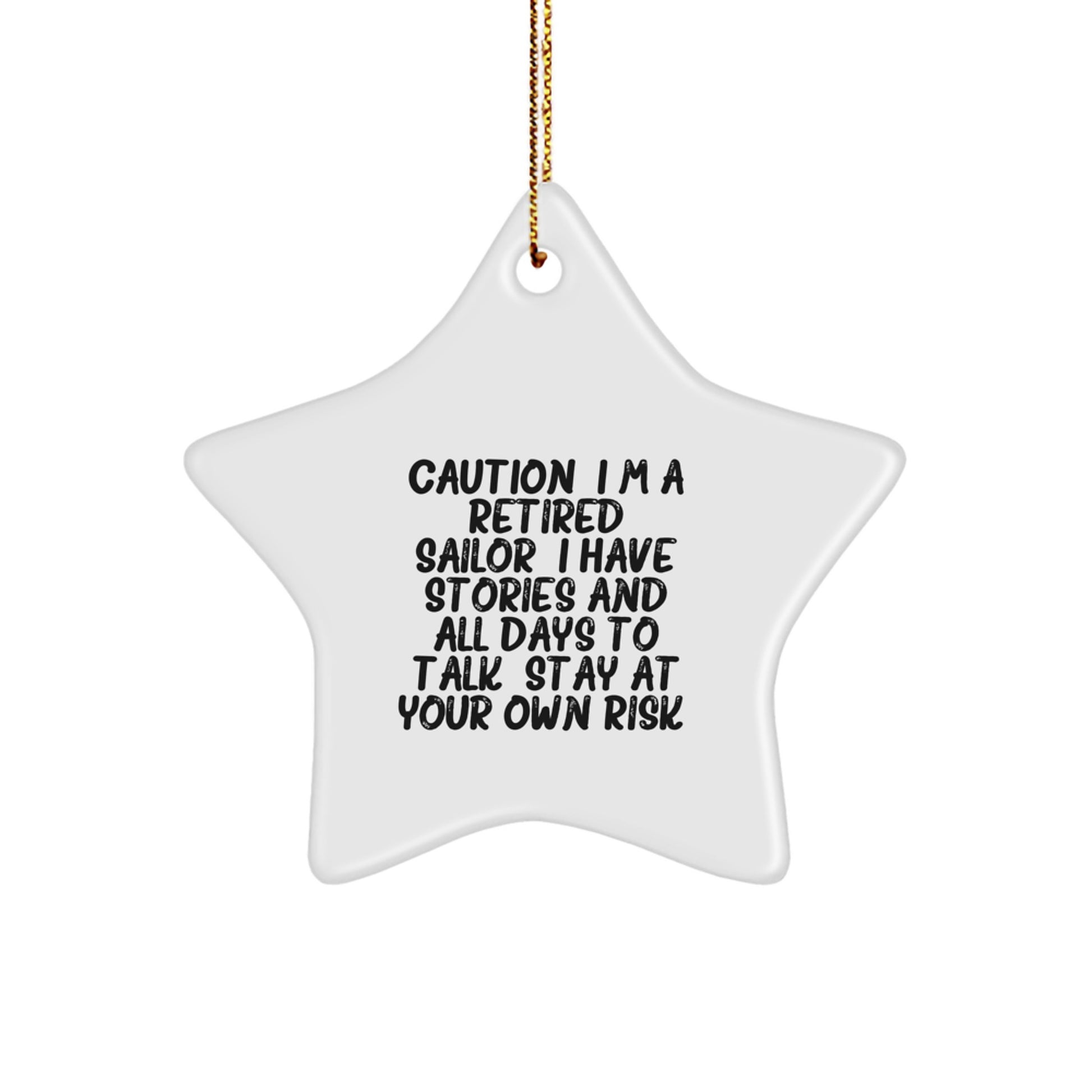 Funny Sailor Gifts from Friends, Handmade Star Ornament for Sailor Men, Christmas Unique Gifts for Sailor Friends - Image 1