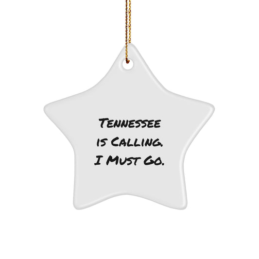 Funny Tennessee Star Ornament Gifts for Men from Friends for Christmas Decorations - Image 1