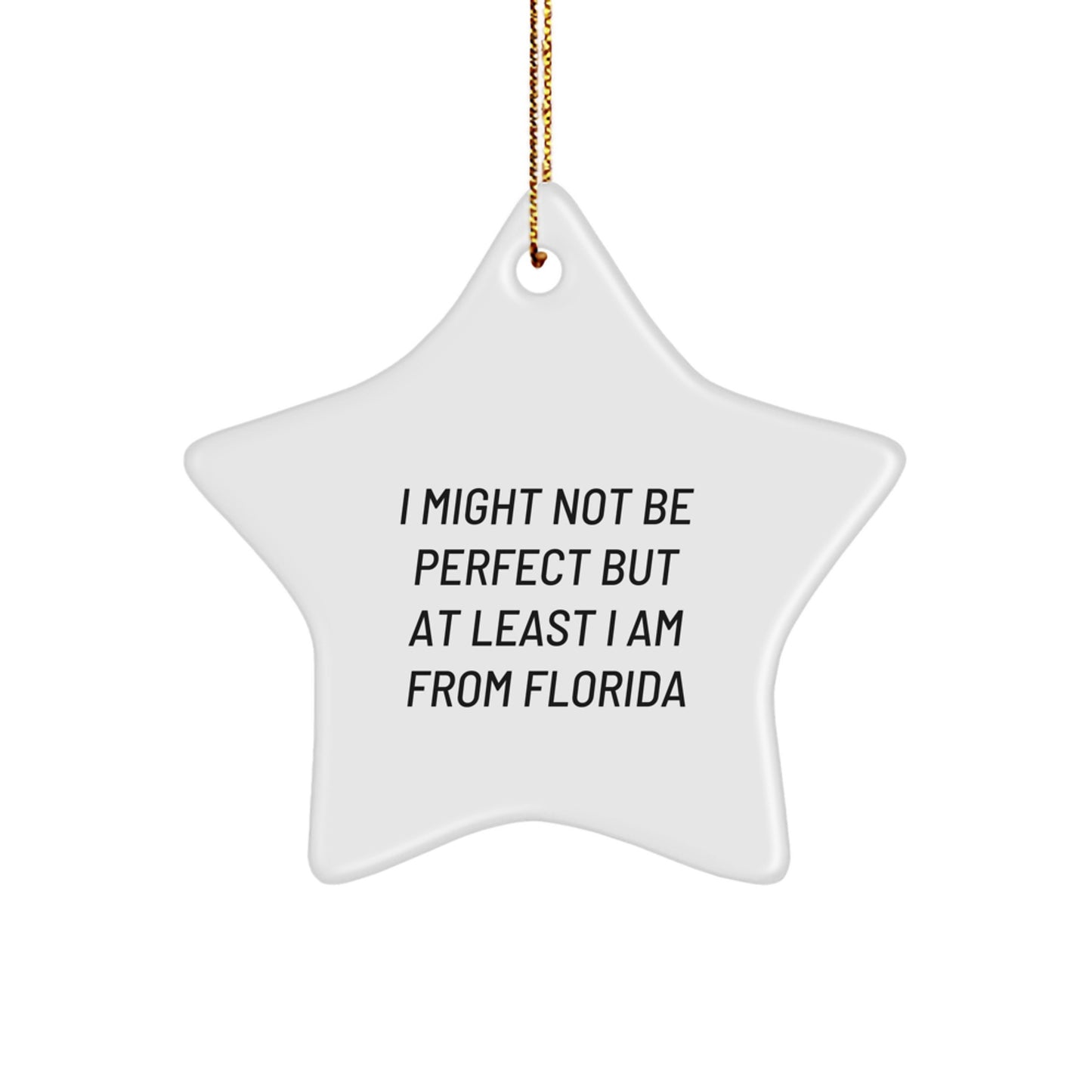 Florida Christmas Star Ornament Funny Quote Gifts from Friends Family to Florida Men Women - Image 1