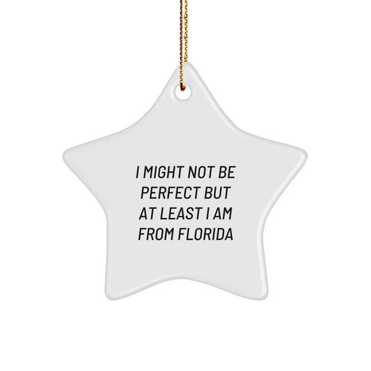 Florida Christmas Star Ornament Funny Quote Gifts from Friends Family to Florida Men Women - Image 1