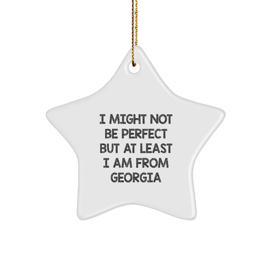 Georgia Star Ornament Funny Quote Gifts from Friends, Family, and Coworkers for Georgia Lovers - Perfect Decoration for Christmas Unique Gifts - Image 1