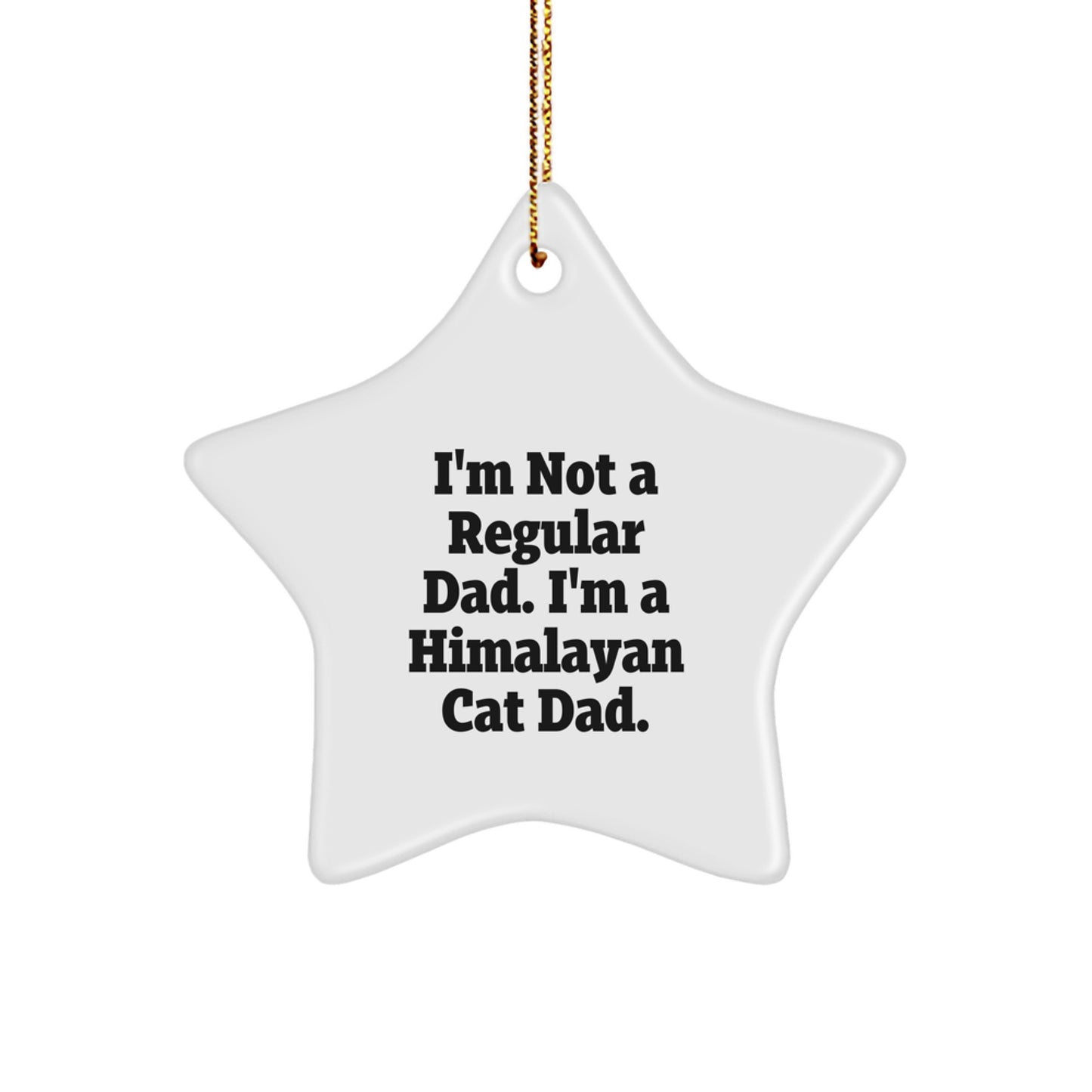 Himalayan Cat Dad's Funny Star Ornament Gifts from Family for Christmas - Image 1