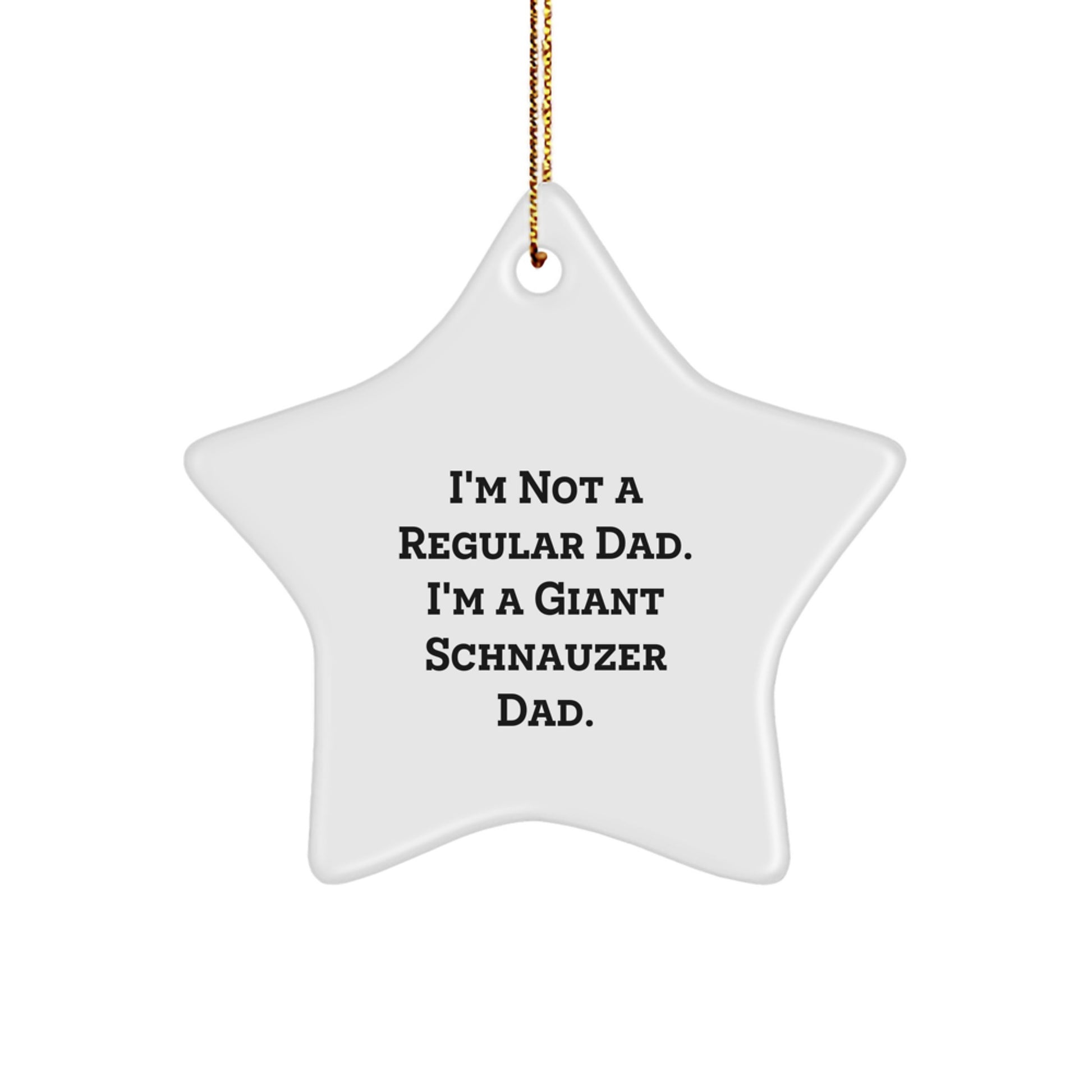 Funny Giant Schnauzer Dog Dad Gifts for Men, Star Ornament, 'I'm Not A Regular Dad. I'm A Giant Schnauzer Dad.' Christmas Unique Gifts from Husband to Father - Image 1