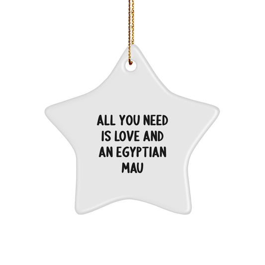 Egyptian Mau Cat Christmas Star Ornament, Inspirational Gift for Egyptian Mau Cat Lovers - Gifts from Men to Family - Image 1
