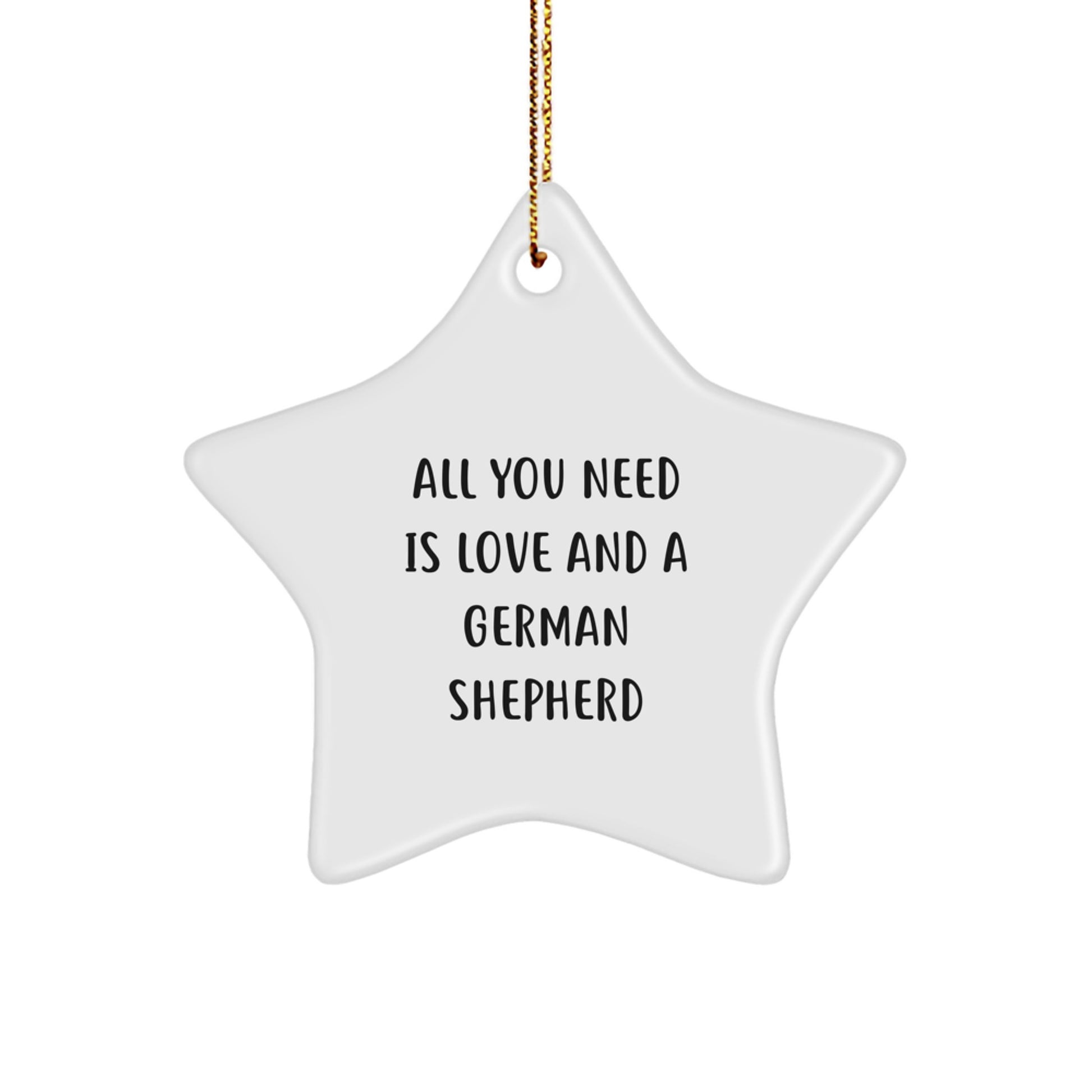 German Shepherd Dog Star Ornament Gifts from Family, Friends, or Coworkers for Christmas - Image 1