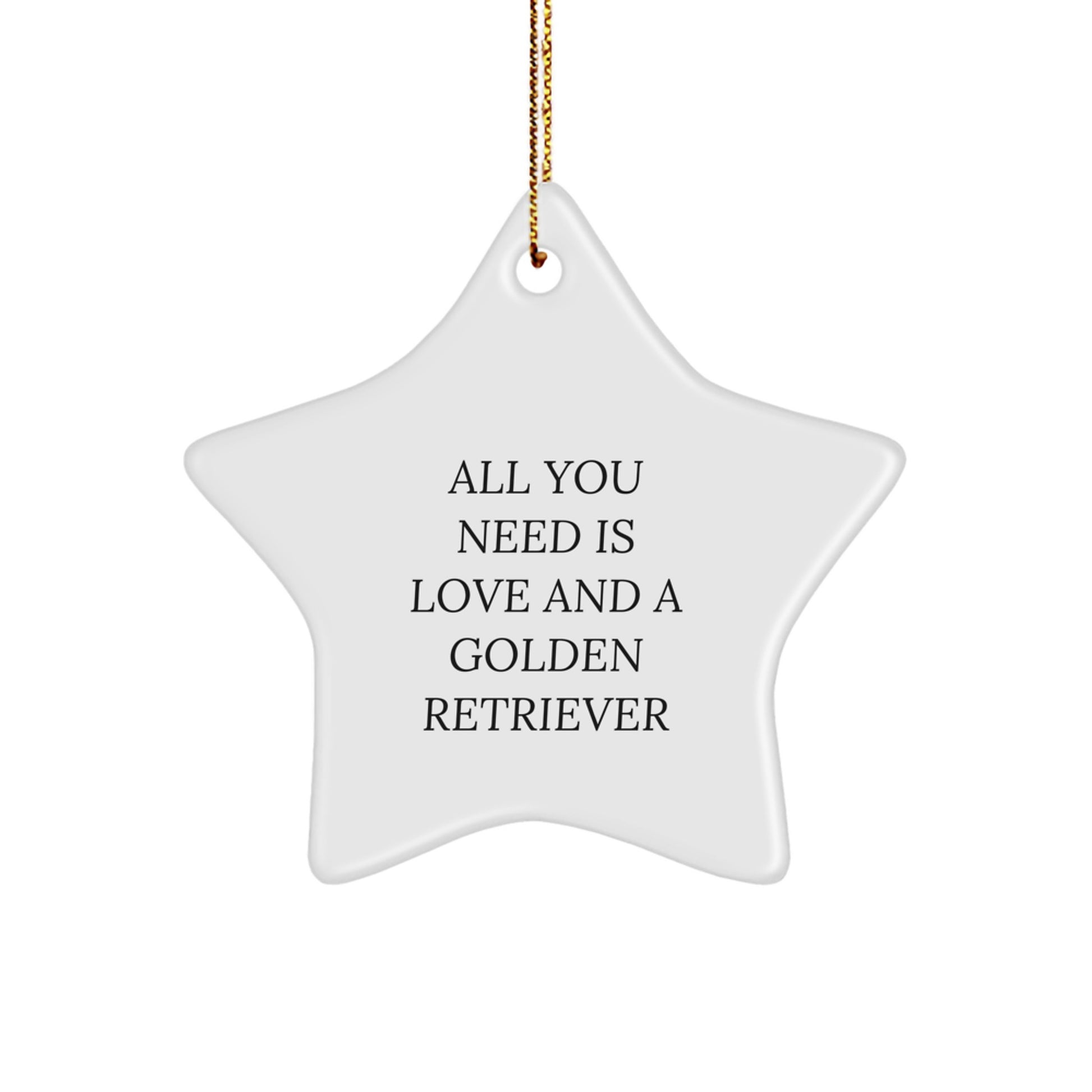 Golden Retriever Dog Lovers Gifts from Men to Family, Star Ornament with Inspirational Quote, Christmas Unique Treasures - Image 1
