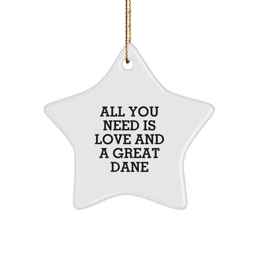 Funny Great Dane Dog Star Ornament Gifts from Men to Great Dane Dog Owners at Christmas Unique - Image 1