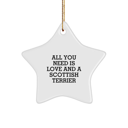 Funny Scottish Terrier Dog Star Ornament Gifts from Family for Scottish Terrier Dog Lovers Christmas Unique - Image 1