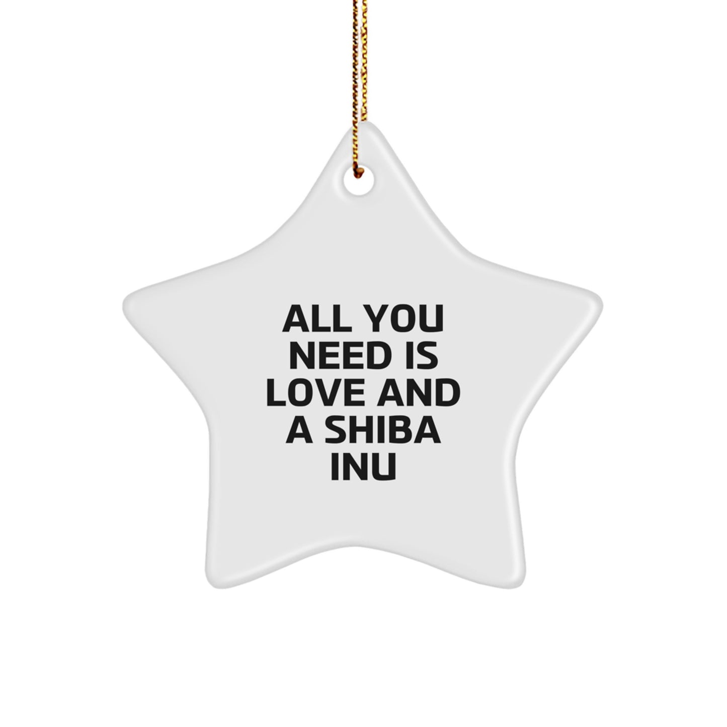 Funny Shiba Inu Dog Gifts from Friends for Christmas Unique Star Ornament - Image 1