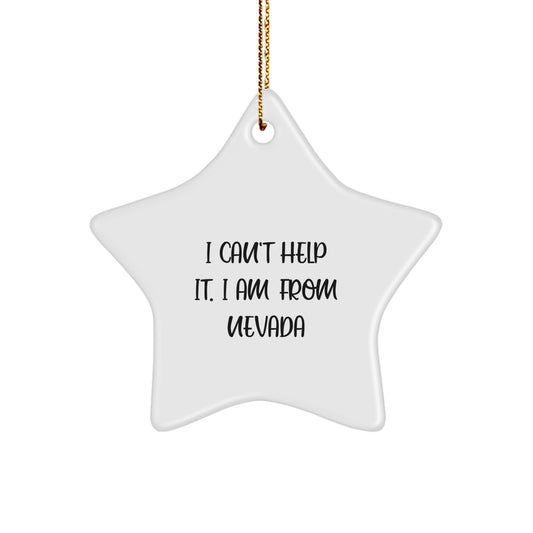 Funny Nevada Star Ornaments for Friends Gifts from Men, Women, Family - Inspirational Decorations for Nevada Home, Christmas Unique Gifts - Image 1