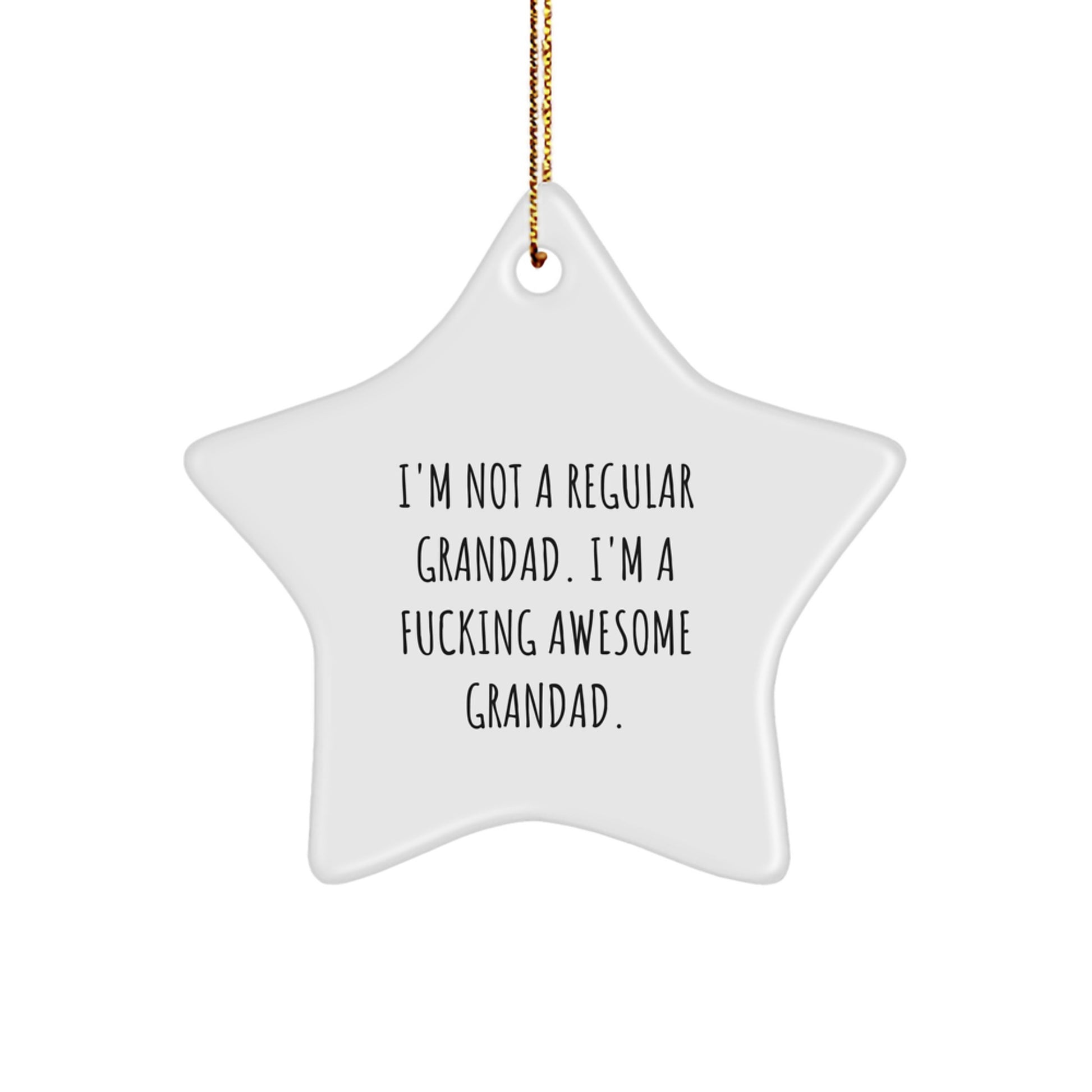 Funny Grandad Gifts - Awesome Grandad Star Ornament for Christmas Unique Presents, Gifts from Men to Grandad - Image 1