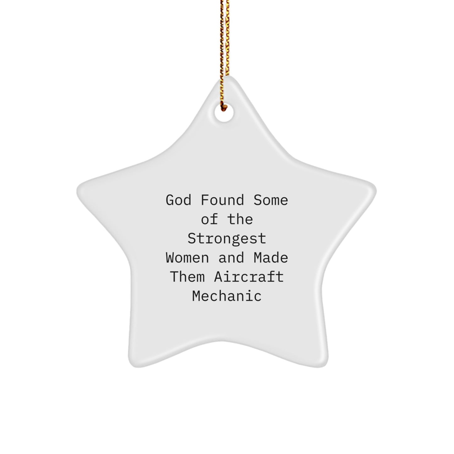 Funny Inspirational Star Ornament Gifts from Women - Aircraft Mechanic Humor Quote Decor, Christmas Unique Gifts for Men, Friends, Coworkers, Family - Image 1