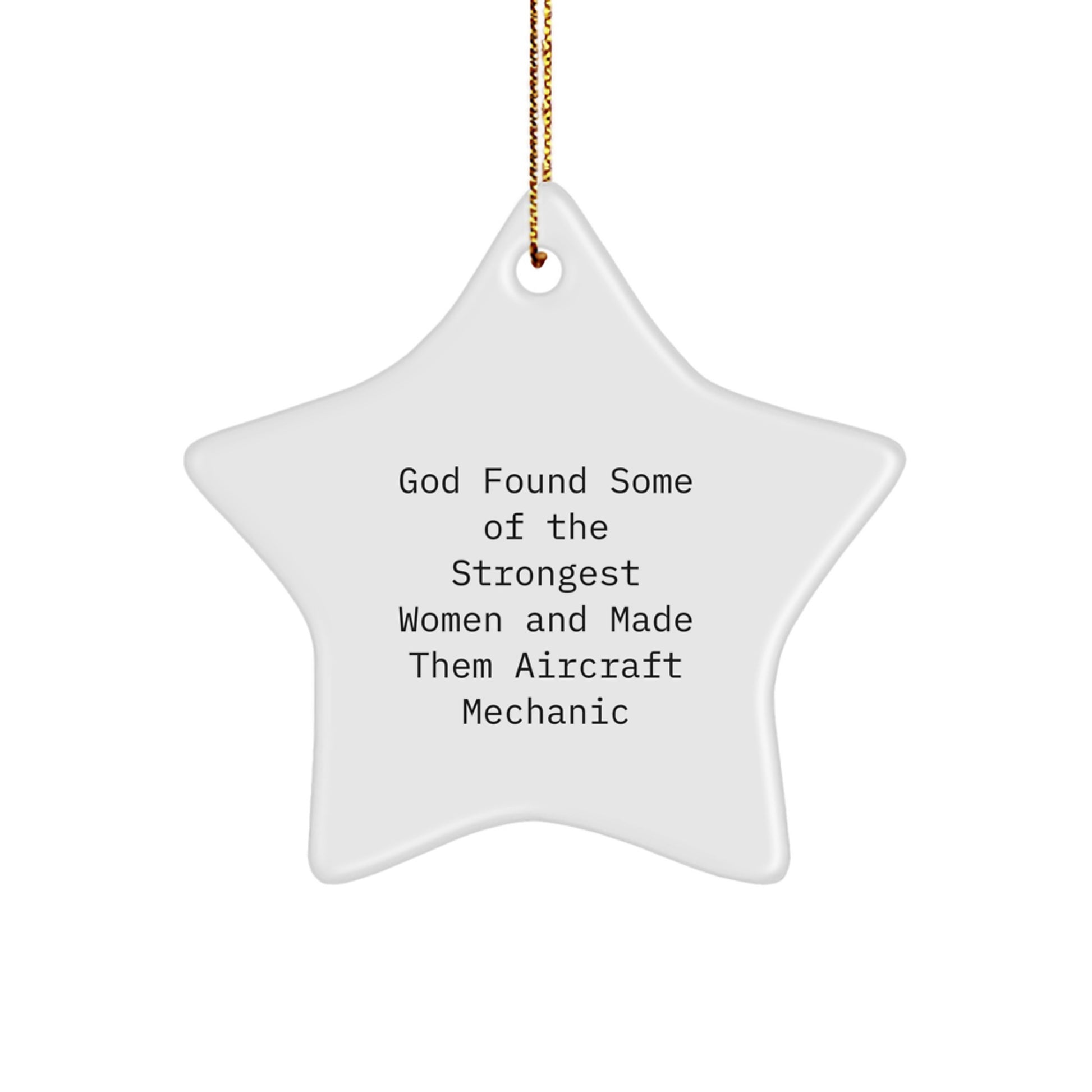Funny Inspirational Star Ornament Gifts from Women - Aircraft Mechanic Humor Quote Decor, Christmas Unique Gifts for Men, Friends, Coworkers, Family - Image 1