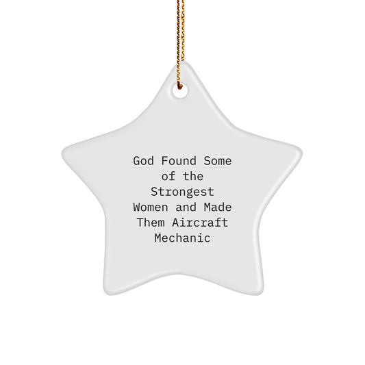 Funny Inspirational Star Ornament Gifts from Women - Aircraft Mechanic Humor Quote Decor, Christmas Unique Gifts for Men, Friends, Coworkers, Family - Image 1