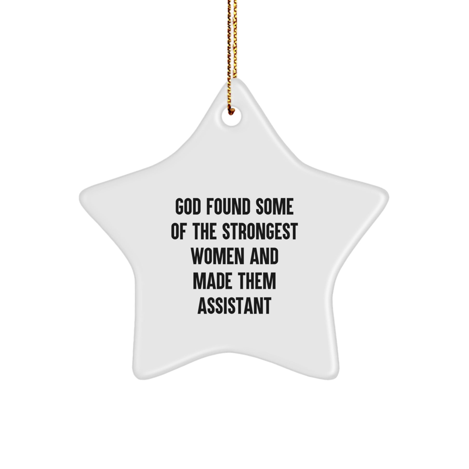 Funny Assistant Star Ornament Gifts from Women - Christmas Unique Gifts for Assistant, Star Ornament Collectors, Office Decor - Image 1