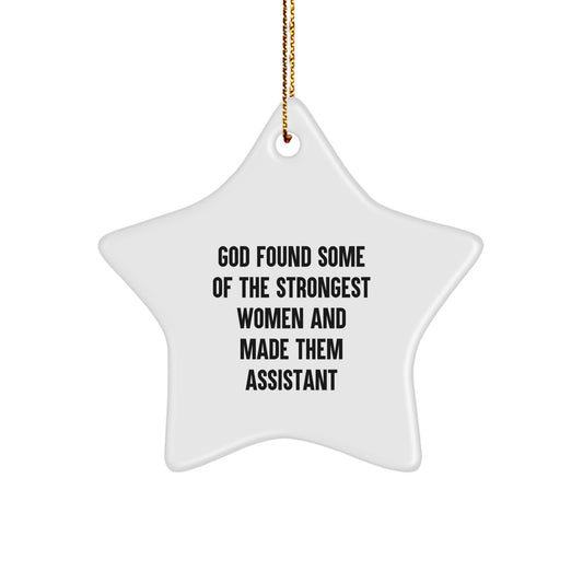 Funny Assistant Star Ornament Gifts from Women - Christmas Unique Gifts for Assistant, Star Ornament Collectors, Office Decor - Image 1