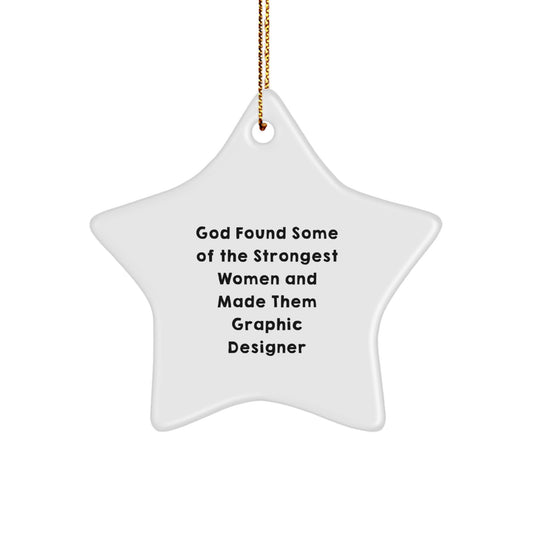 Funny Graphic Designer Gifts from Men to Women, Star Ornament, Christmas Unique Decorations - Image 1