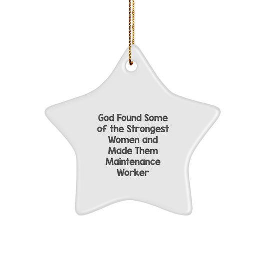 Funny Maintenance Worker Star Ornament Gifts from Men, Women, or Coworkers to Maintenance Worker, Women, Men, or Friends - Image 1