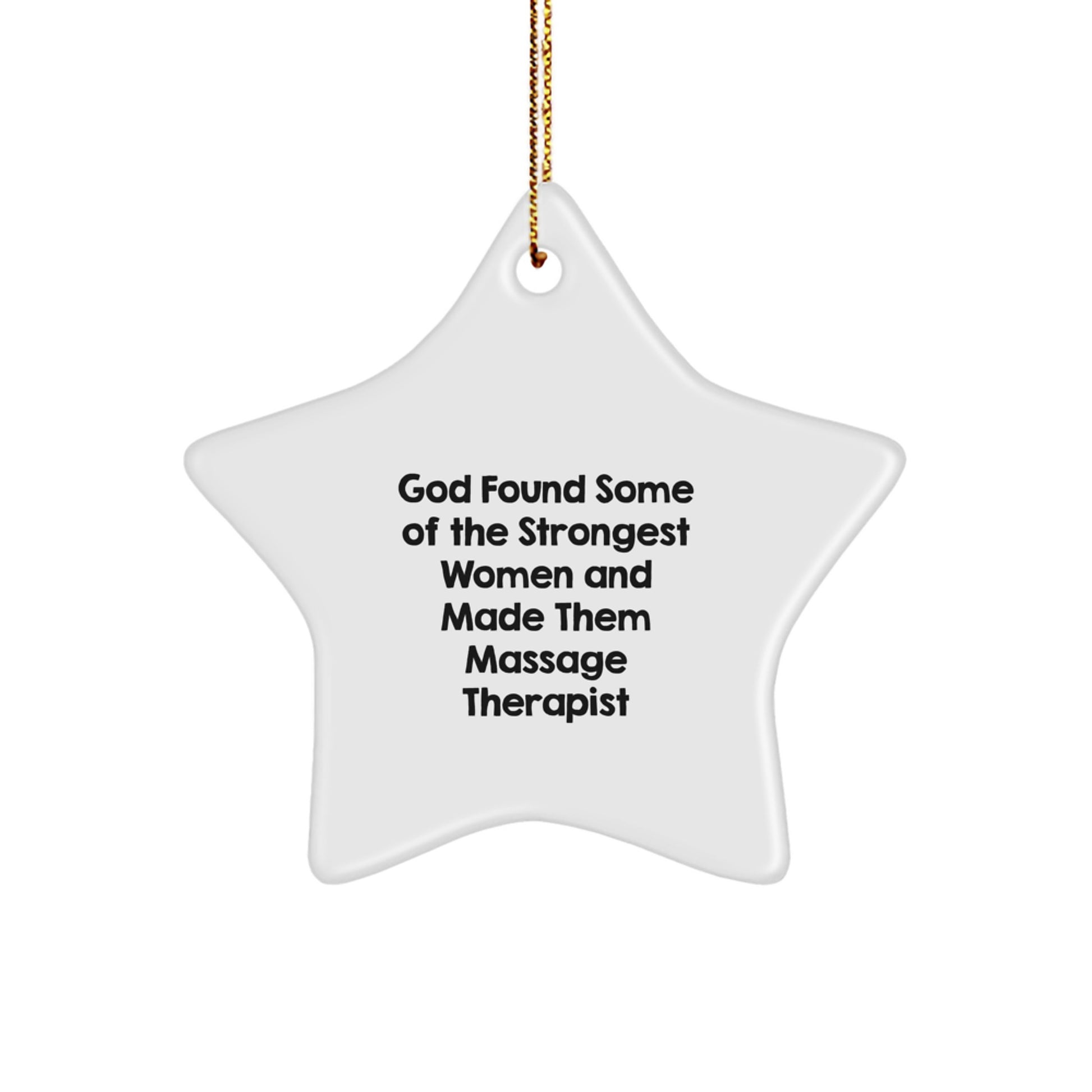 Funny Inspirational Star Ornaments for Massage Therapist Gifts from Women on Christmas Unique Presents - Image 1